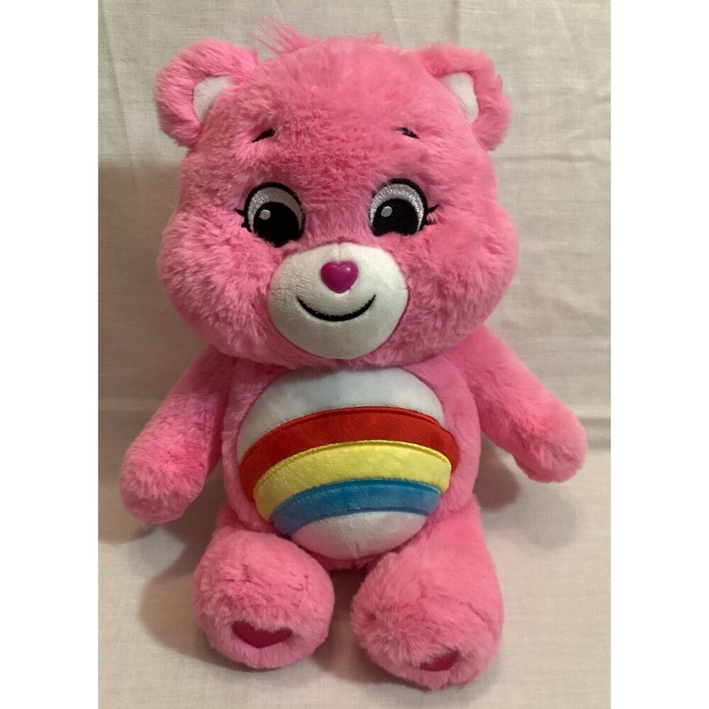 Cheer Care Bear Plush Stuffed Animal Pink  13" Unlock Magic Basic Fun 2020
